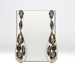 [61724] Arete con brillantito café
