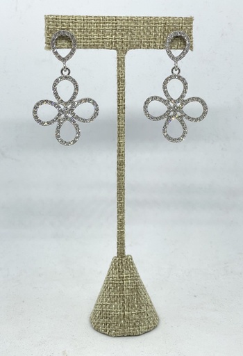 Arete con brillantito de metal