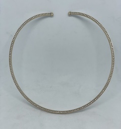 [63015] Collar Omega dorado con brillantito