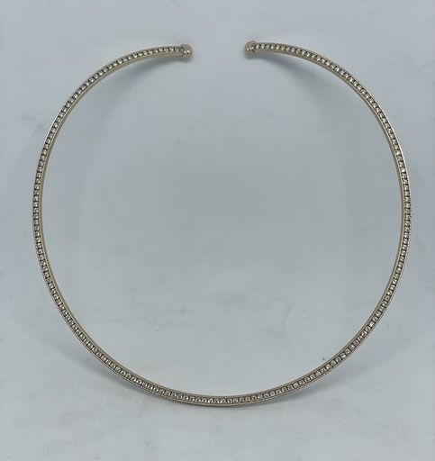 [63015] Collar Omega dorado con brillantito