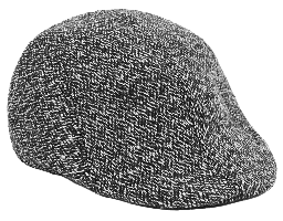 [63061] Gorro Ingles Ivy cap con estampado en blanco y negro S/M