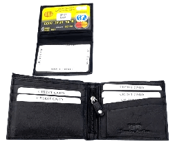 [63107] Billetera de cuero negro