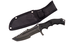 [63718] Cuchillo Cazador Negro Mango ABS