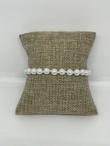 [64581] Pulsera de perlas blancas