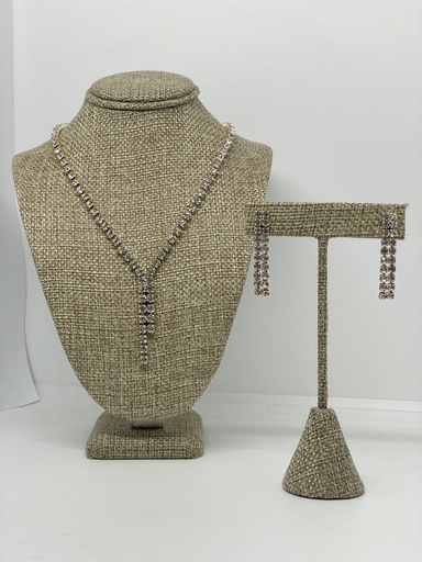 Set de collar y aretes de brillantitos