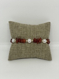 Pulsera de piedras con perlas