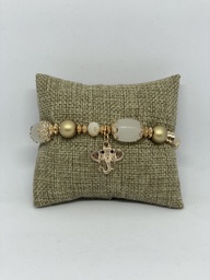 Pulsera con elefante con dorado