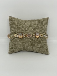 Pulsera con bolas y brillantitos