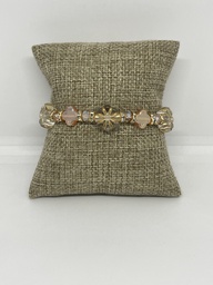 Pulsera con flores y brillantitos
