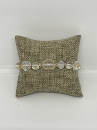 Pulsera con bolas y brillantitos