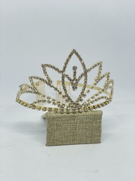 [64939] Tiara con brillantito dorado