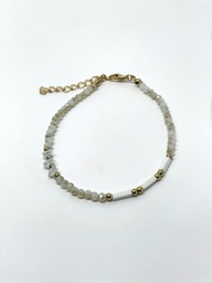 Tobillera de vidrio con dorado