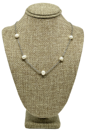 [65788] Cadena con perla en plateado