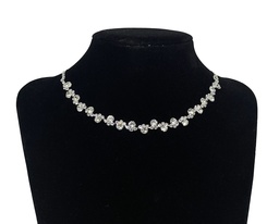 [65814] Collar de gargantia con brillantito en plateado