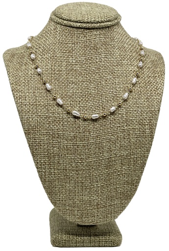 [65818] Collar con perla en dorado