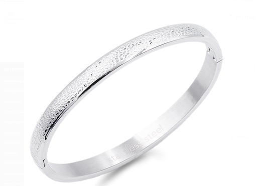 [65861] Pulsera de acero inoxidable en plateado