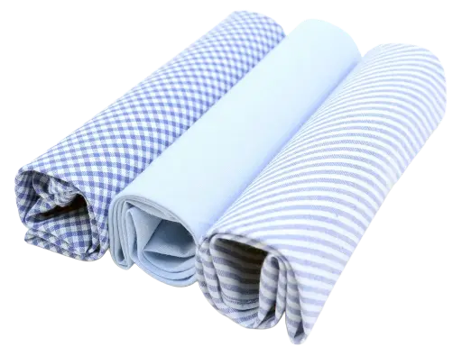 [65976] Set de pañuelos celestes de algodón