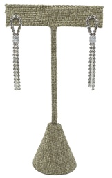 [66132] Arete largo de brillantito plateado