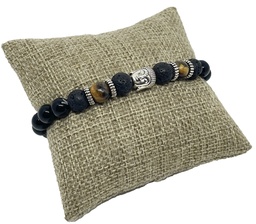 [66146] Pulsera negro y café 