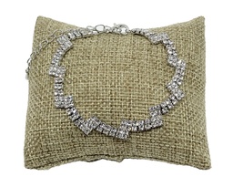 [66166] Pulsera de brillantito plateado