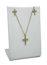[66197] Collar y aretes dorado