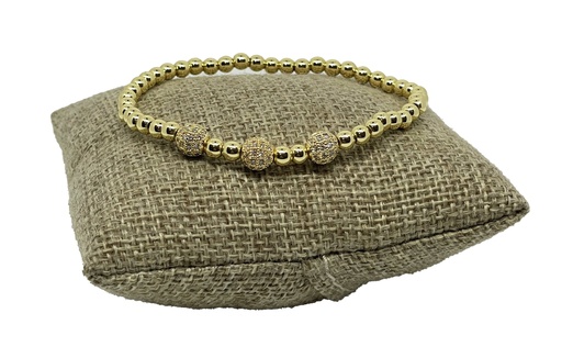 Pulsera de acero inoxidable con brillantito