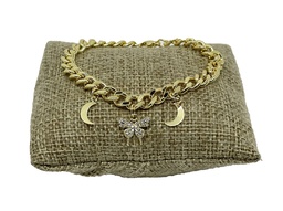 Pulsera de acero inoxidable con mariposa