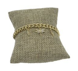 Pulsera de acero inoxidable con libelula
