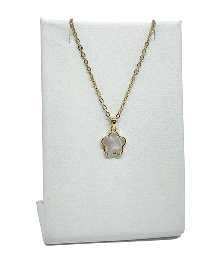 Cadena de acero inoxidable - dije flor