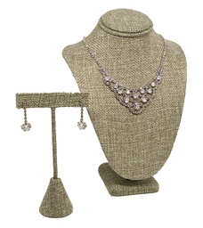 Set de collar y aretes con brillantitos