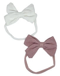 [66736] Set de 2 bandas blanco y rosado