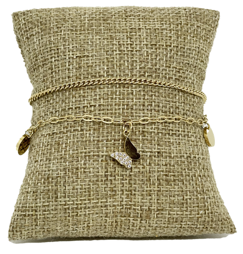 [66899] Pulsera de acero inoxidable dorado