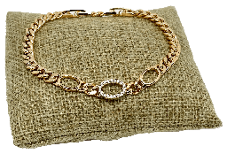 [66919] Pulsera de rodio con brillantito