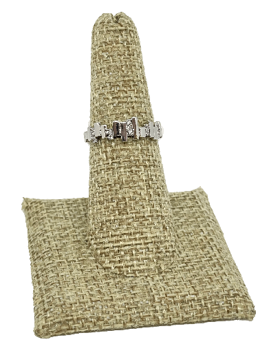 Anillo de rodio con brillantito