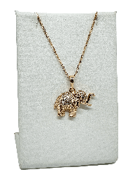 [67037] Cadena elefante de rodio con brillantito
