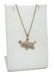 [67039] Cadena elefante de rodio con brillantito