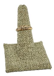 Anillo de rodio dorado