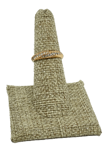 Anillo de rodio dorado