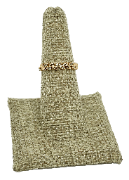 Anillo de rodio dorado con brillantito