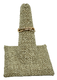 Anillo de rodio dorado con brillantito