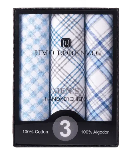 [67212] Set de pañuelos celestes de algodón