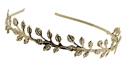 Diadema de metal de hojas