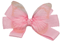 Moña con clip con mariposa