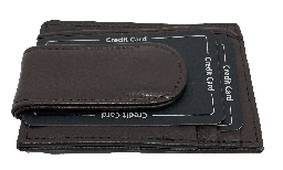 Tarjetero y money clip de cuero