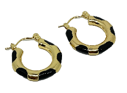 Aretes de acero con dorado