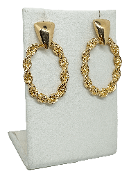 Aretes de metal 2.6 x 4.6 cm