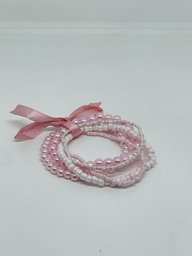 Set-de cinco pulseras plásticas con liston