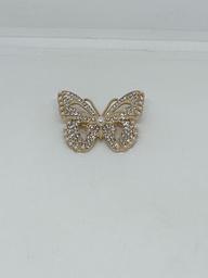 Prendedor con brillantitos de mariposa 4.5x4 cm