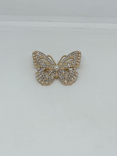 Prendedor con brillantitos de mariposa 4.5x4 cm
