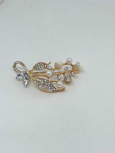 Prendedor con brillantito-flores 2x5 cm